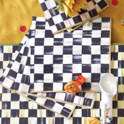 MacKenzie-Childs Courtly Check Paper Napkins - Dinner - Gold* Outdoor Entertaining