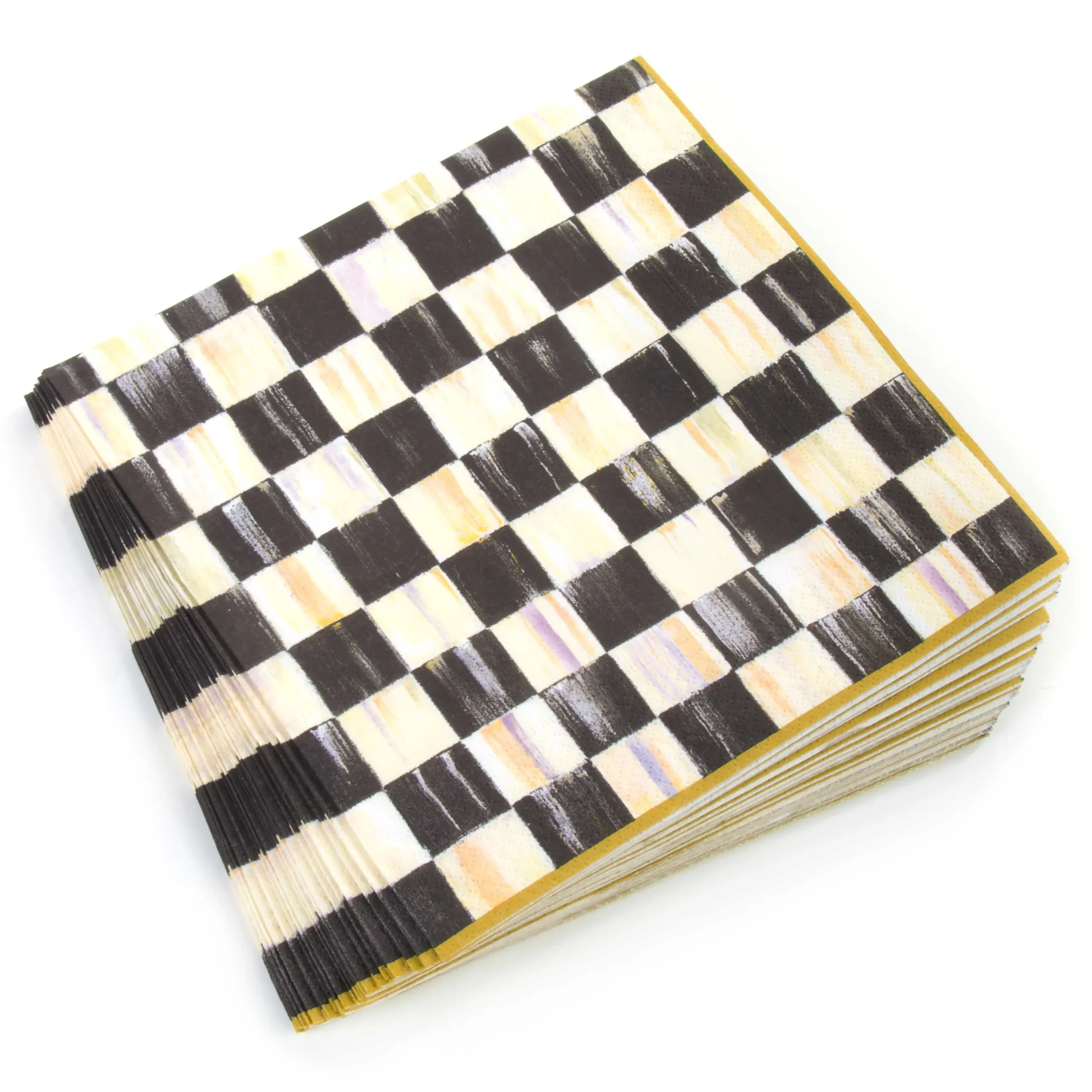 MacKenzie-Childs Courtly Check Paper Napkins - Dinner - Gold* Outdoor Entertaining