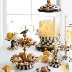 MacKenzie-Childs Courtly Check Pedestal With Cloche* Room Accents