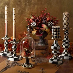 MacKenzie-Childs Courtly Check Pedestal With Cloche* Room Accents