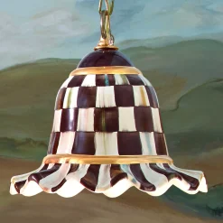 MacKenzie-Childs Courtly Check Pendant Lamp - Small* Lighting