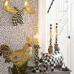 MacKenzie-Childs Courtly Check Pig Figurine* Room Accents