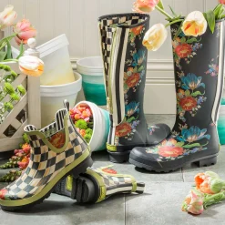 MacKenzie-Childs Courtly Check Rain Boots - Short - Size 5* Outdoor Decor