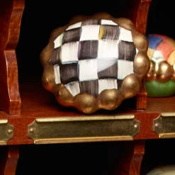 MacKenzie-Childs Courtly Check Round Knob* Room Accents