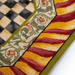 MacKenzie-Childs Courtly Check Rug - 6' Octagon - Red & Gold* Rugs