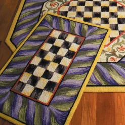 MacKenzie-Childs Courtly Check Rug - 2' X 3' - Purple & Green* Rugs