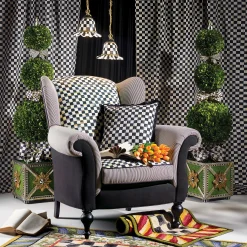 MacKenzie-Childs Courtly Check Rug - 3' X 5' - Red & Gold* Rugs