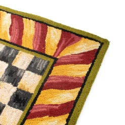 MacKenzie-Childs Courtly Check Rug - 2' X 3' - Red & Gold* Rugs