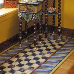 MacKenzie-Childs Courtly Check Rug - 2'6" X 8' Runner - Purple & Green* Rugs