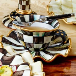 MacKenzie-Childs Courtly Check Saucer* Outdoor Entertaining