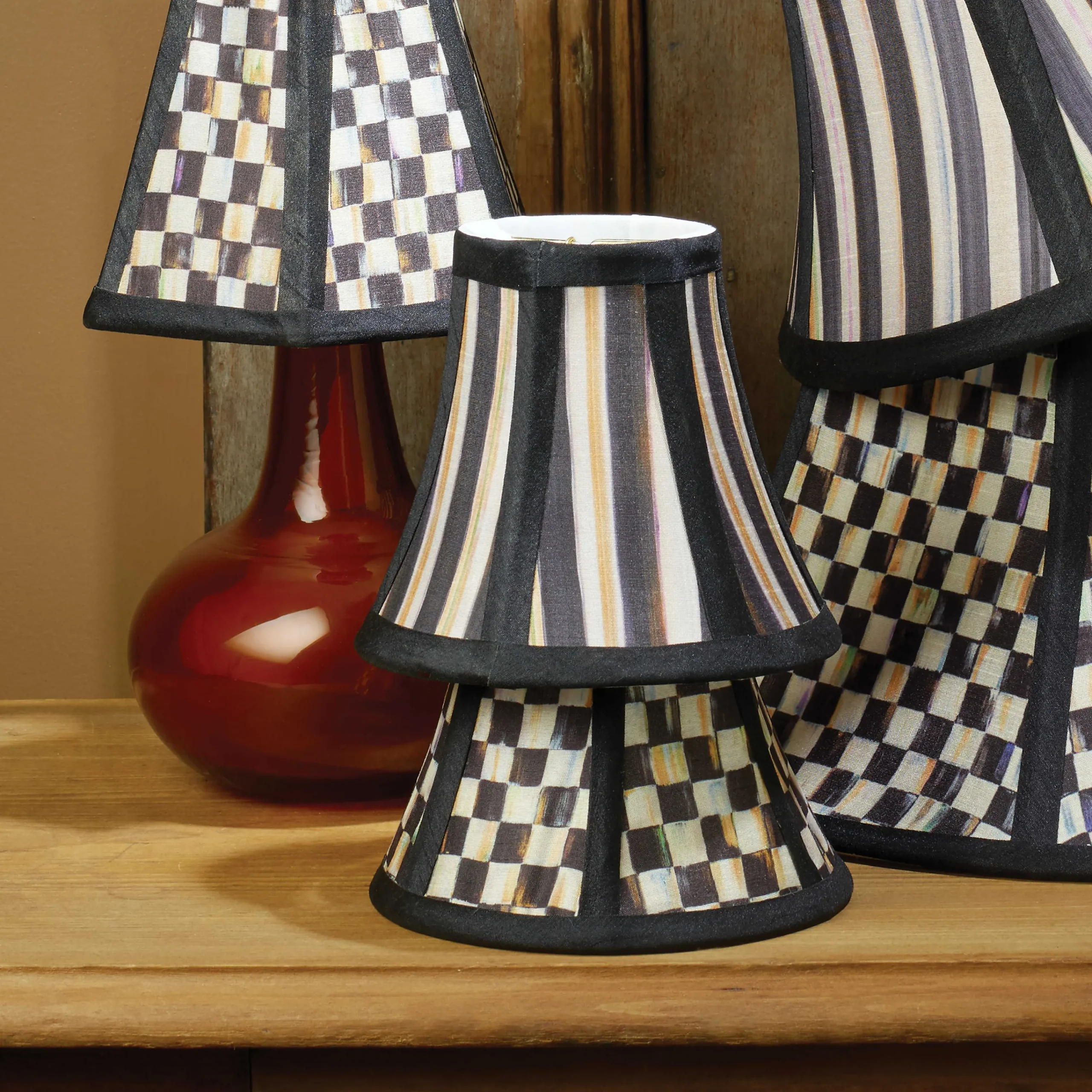 MacKenzie-Childs Courtly Check Shade - Chandelier* Room Accents