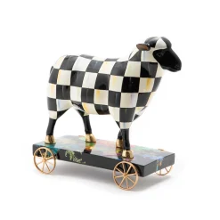 MacKenzie-Childs Courtly Check Sheep On Parade Decor* Room Accents