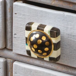 MacKenzie-Childs Courtly Check Square Knob* Room Accents