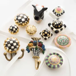 MacKenzie-Childs Courtly Check Square Knob* Room Accents