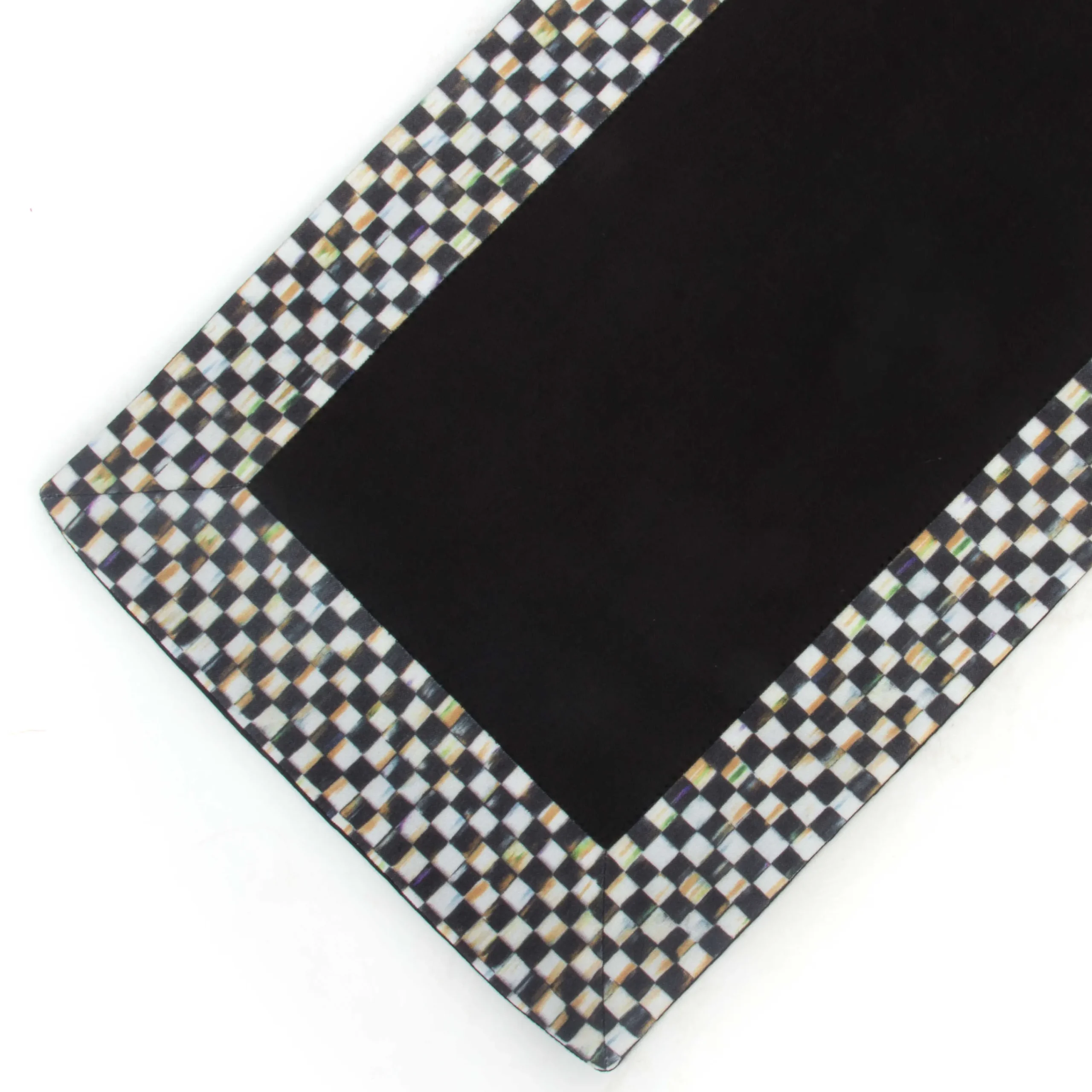 MacKenzie-Childs Courtly Check Table Runner - Black* Kitchen & Table Linens