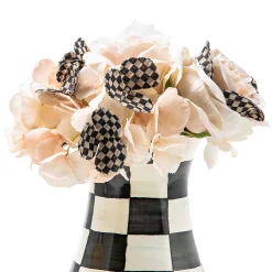 MacKenzie-Childs Courtly Check Tall Vase & Bouquet Set* Room Accents