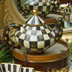 MacKenzie-Childs Courtly Check Teapot* Outdoor Entertaining