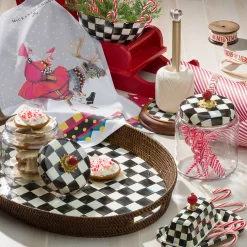 MacKenzie-Childs Courtly Check Wood Paper Towel Holder* Kitchen Storage & Organization