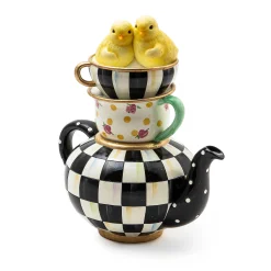 MacKenzie-Childs Courtly Chickatee Teapot* Serveware