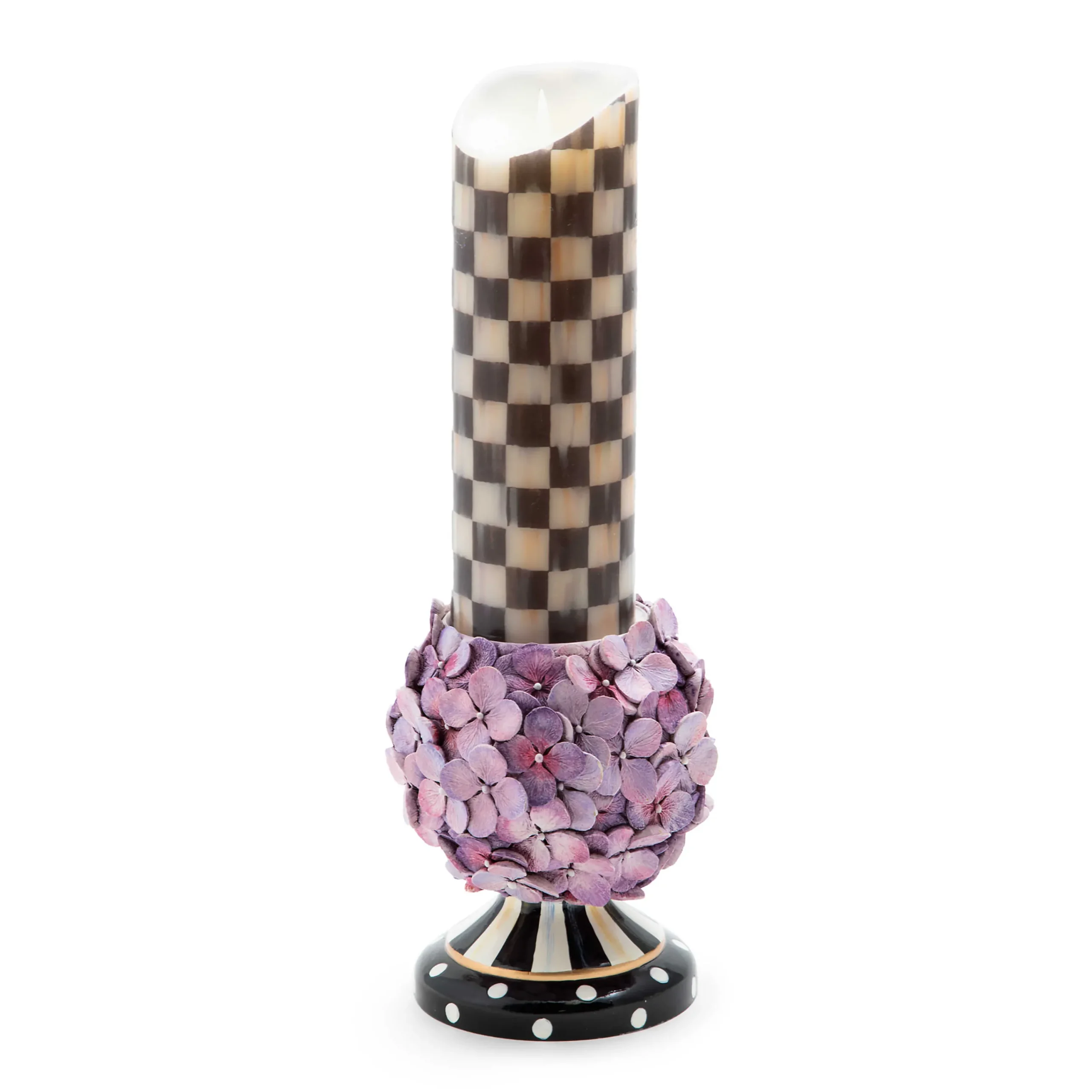 MacKenzie-Childs Courtly Cottage Hydrangea Pillar Candle Holder* Candles & Fragrances