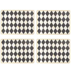 MacKenzie-Childs Courtly Harlequin Cork Back Placemats - Set Of 4* Table Accessories