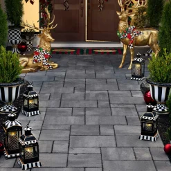 MacKenzie-Childs Courtly Stripe Candle Lantern - Large* Outdoor Decor