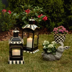 MacKenzie-Childs Courtly Stripe Candle Lantern - Small* Outdoor Decor