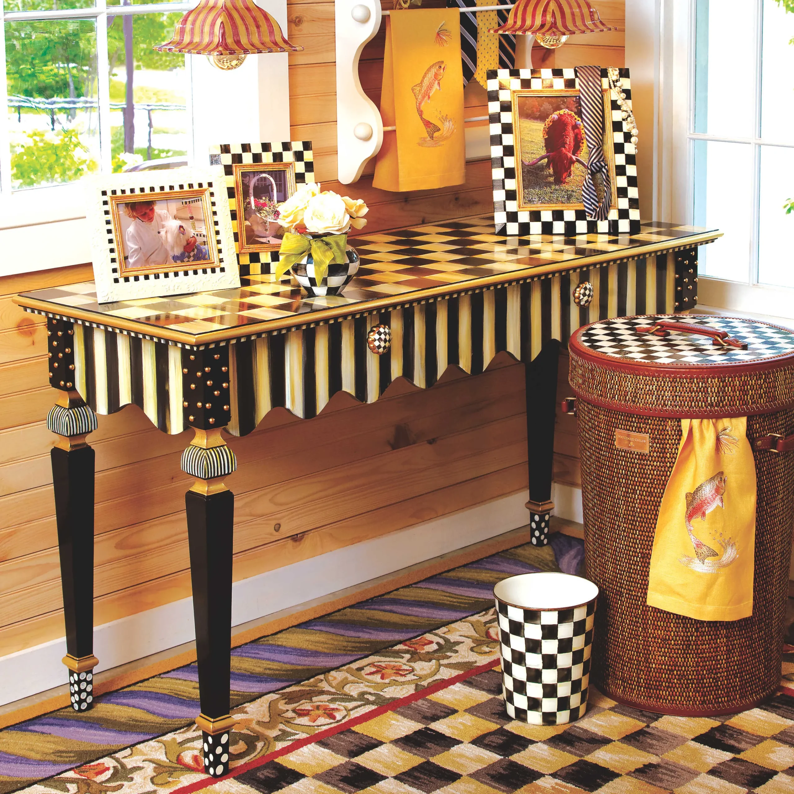 MacKenzie-Childs Courtly Stripe Console Table* Storage Furniture