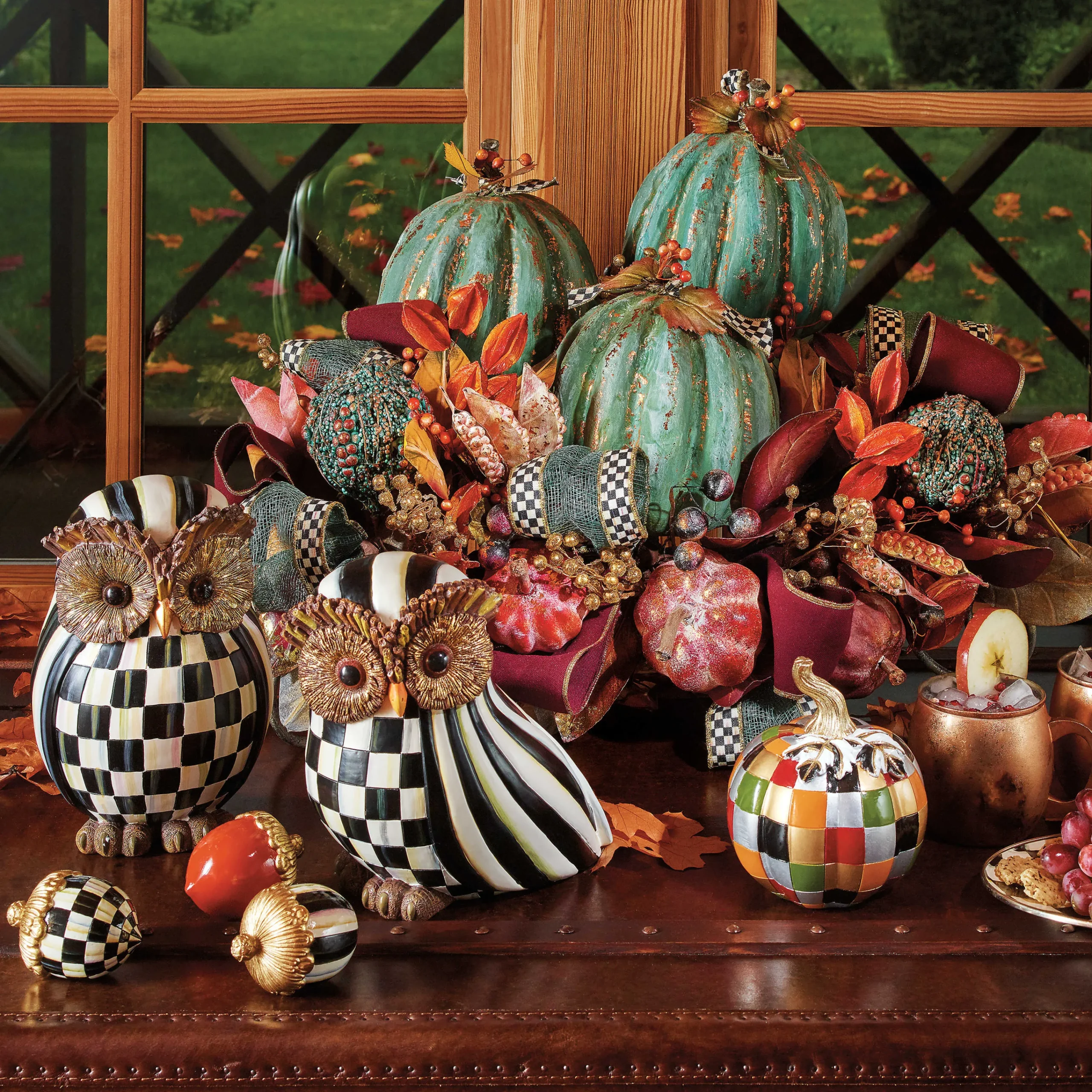 MacKenzie-Childs Courtly Stripe Owl* Room Accents