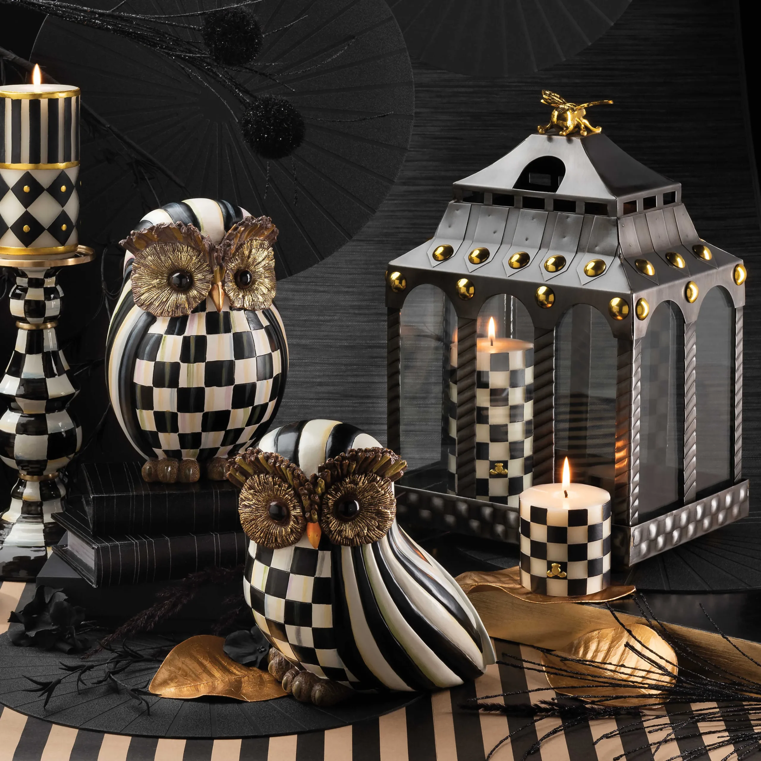 MacKenzie-Childs Courtly Stripe Owl* Room Accents