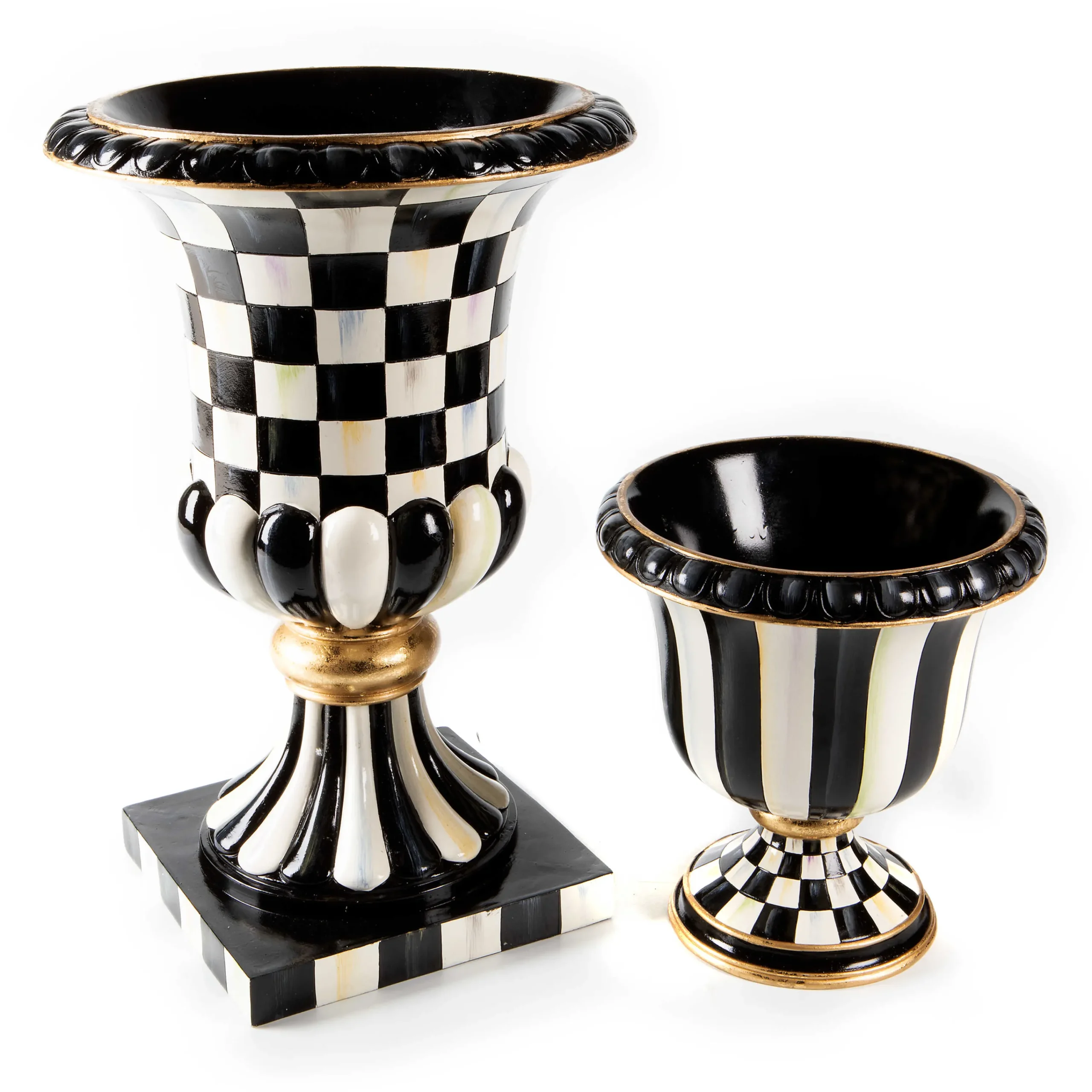 MacKenzie-Childs Courtly Stripe Tabletop Urn* Pots & Planters