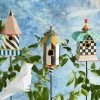MacKenzie-Childs Courtly Swirl Birdhouse Stake* Garden Accessories
