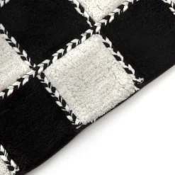 MacKenzie-Childs Covent Square Bath Rug - Black & White* Bed & Bath