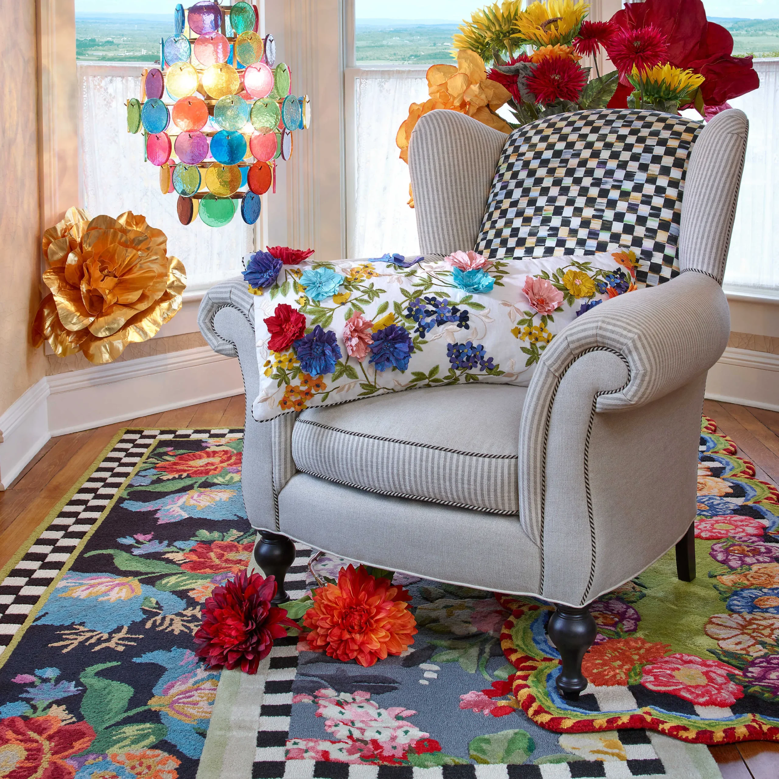 MacKenzie-Childs Cutting Garden Rug - 2'8" X 8' Runner* Rugs