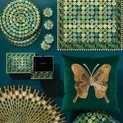 MacKenzie-Childs Emerald Butterfly Pillow* Pillows, Throws, & Cushions