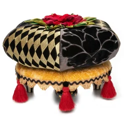 MacKenzie-Childs Evenfall Footstool* Living Room