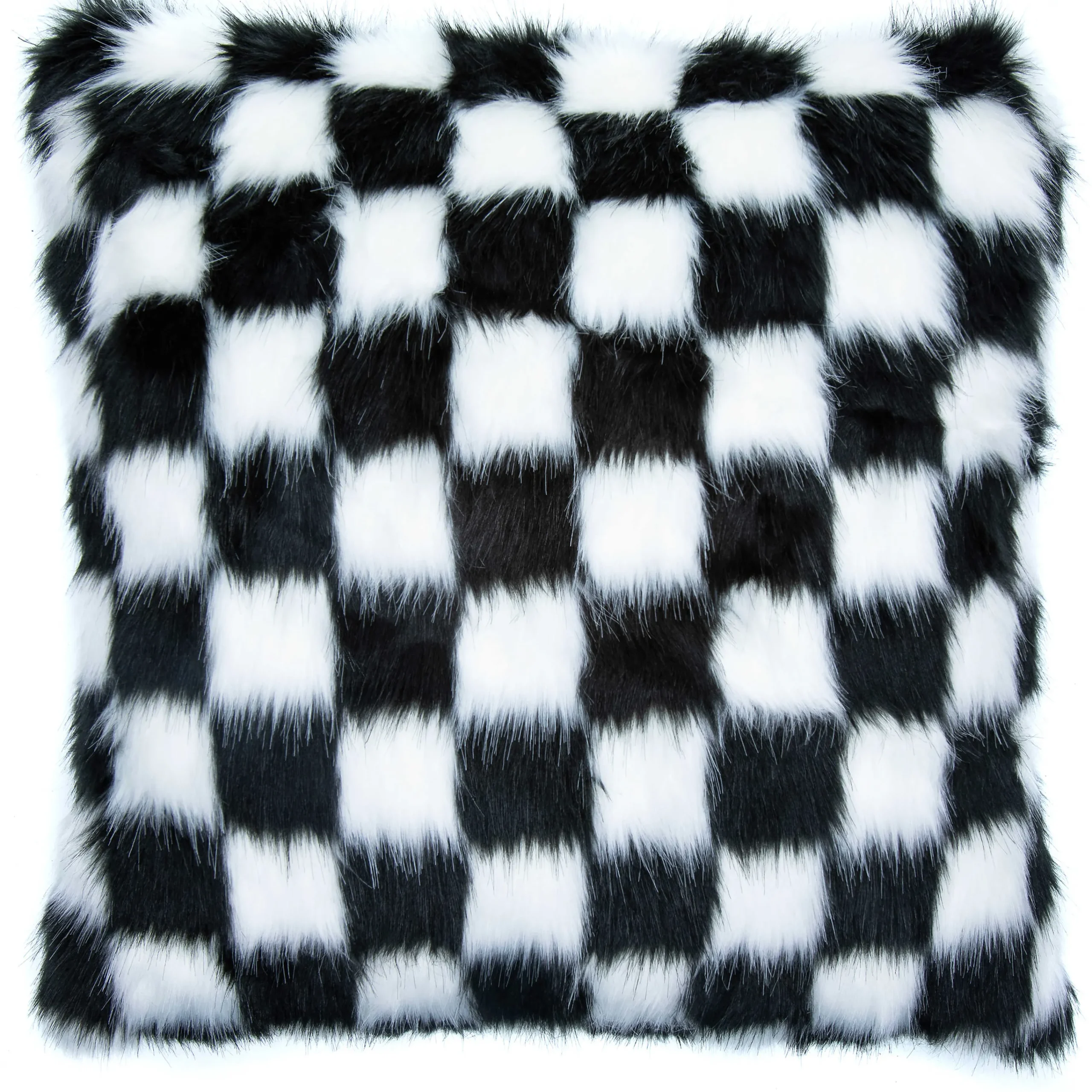 MacKenzie-Childs Fab Fur Check Pillow* Pillows, Throws, & Cushions
