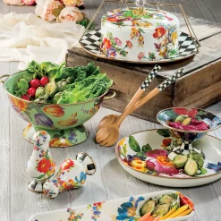 MacKenzie-Childs Flower Market Abundant Bowl - White* Outdoor Entertaining