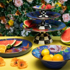 MacKenzie-Childs Flower Market Abundant Bowl - Lapis* Outdoor Entertaining