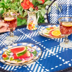 MacKenzie-Childs Flower Market Appetizer Plates - Set Of 4* Outdoor Entertaining