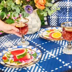 MacKenzie-Childs Flower Market Appetizer Plates - Set Of 4* Outdoor Entertaining