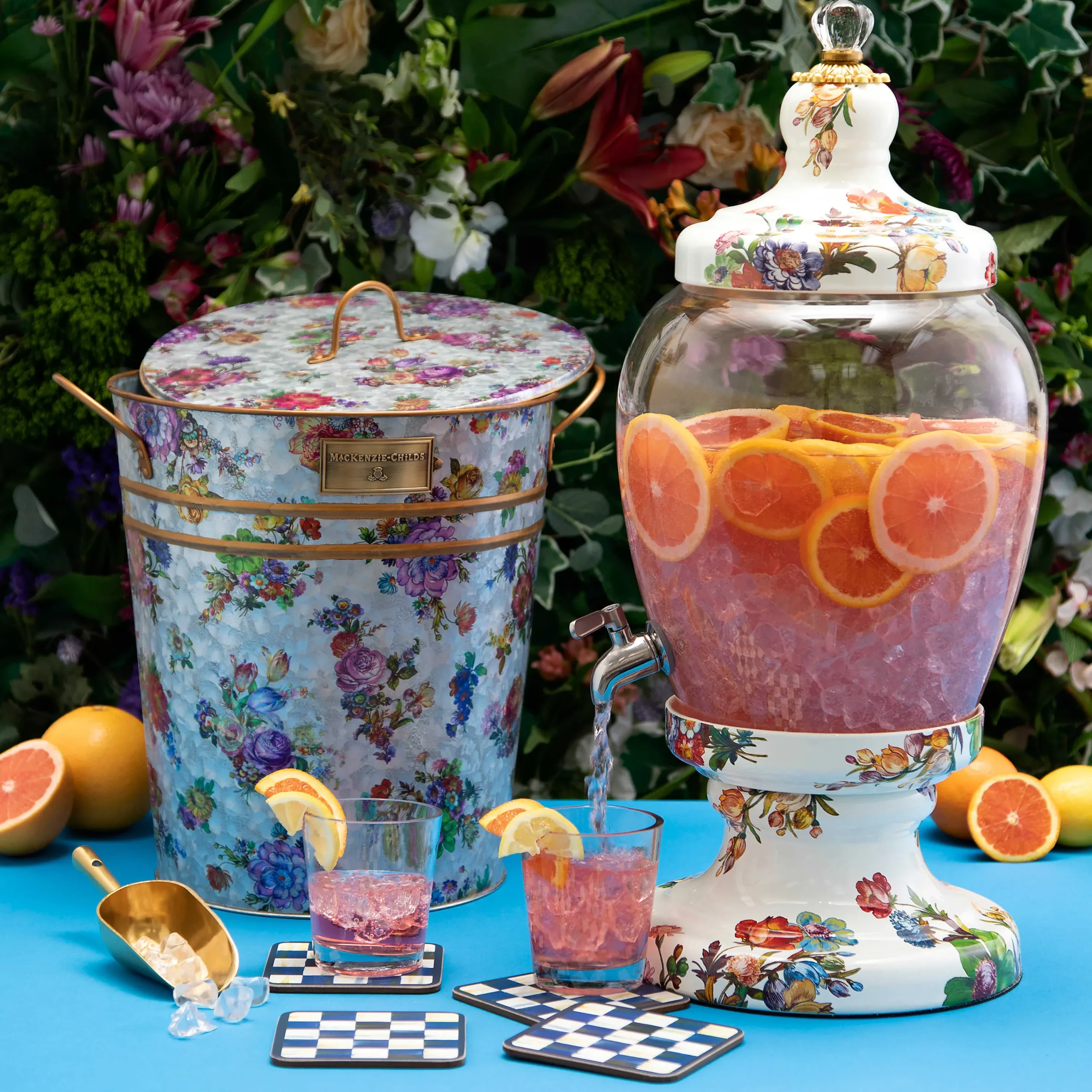 MacKenzie-Childs Flower Market Beverage Hostess* Outdoor Entertaining