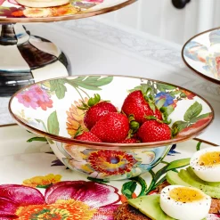MacKenzie-Childs Flower Market Breakfast Bowl - White* Outdoor Entertaining