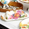 MacKenzie-Childs Flower Market Butter Box - White* Outdoor Entertaining