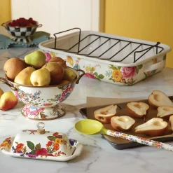 MacKenzie-Childs Flower Market Butter Box - White* Outdoor Entertaining