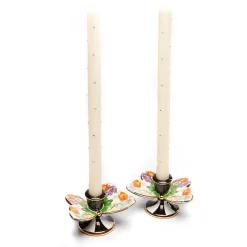 MacKenzie-Childs Flower Market Butterfly Candle Holders - Set Of 2* Candles & Fragrances