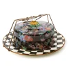 MacKenzie-Childs Flower Market Cake Carrier - Black* Outdoor Entertaining