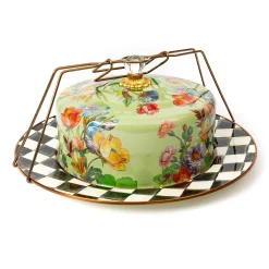 MacKenzie-Childs Flower Market Cake Carrier - Green* Outdoor Entertaining