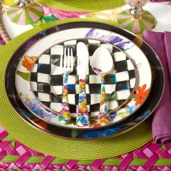 MacKenzie-Childs Flower Market Dinner Plate - White* Outdoor Entertaining