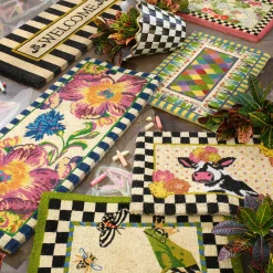 MacKenzie-Childs Flower Market Double Door Entrance Mat* Outdoor Rugs & Mats